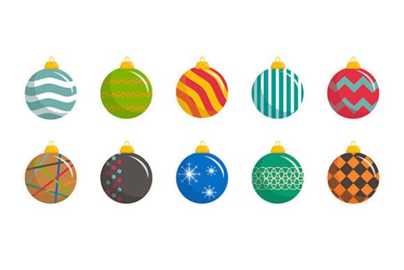 10 Christmas Bauble Ornament Design for Seasonal Illustrations