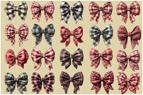 40 Christmas Bows in PNG: Festive Illustrations for Local Brands