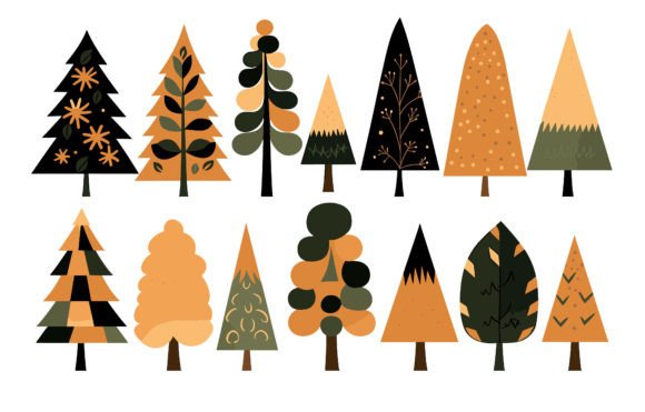 Bohemian Christmas Tree Collection Illustrations Review