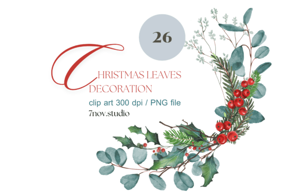 Christmas Leaves Decoration: A Designer's Review of Festive Illustrations