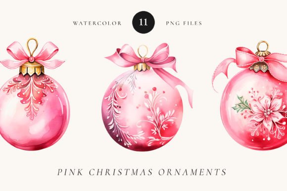Christmas Ornaments Watercolor: Festive Illustrations for Local Brands