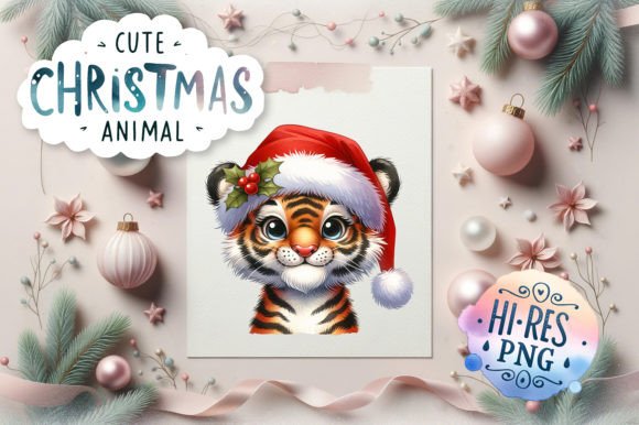 Cute Christmas Tiger Watercolor: A Designer's Review for Modern Illustrations