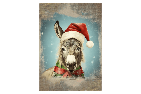 Cute Donkey Christmas Card: A Review of Modern Illustrations
