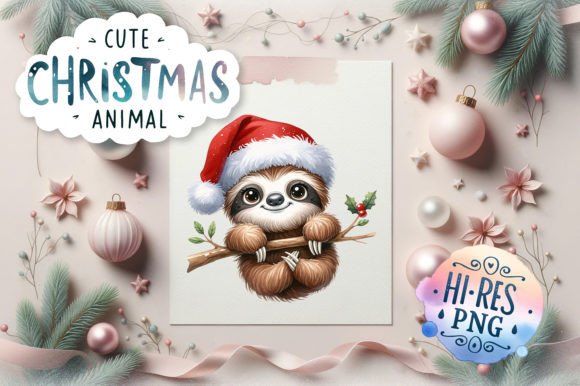 Cute Sloth Christmas Watercolor: A Review for Modern Illustrations