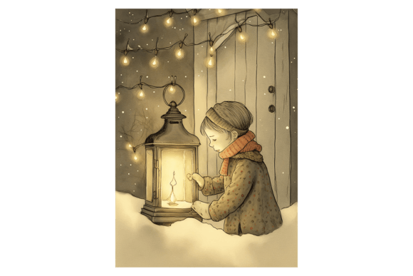 Lights Christmas Card Illustrations for Real Branding