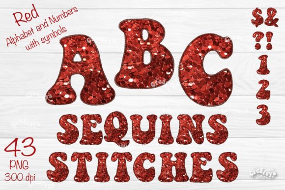 Red Christmas Alphabet PNG Letters for Seasonal Illustrations