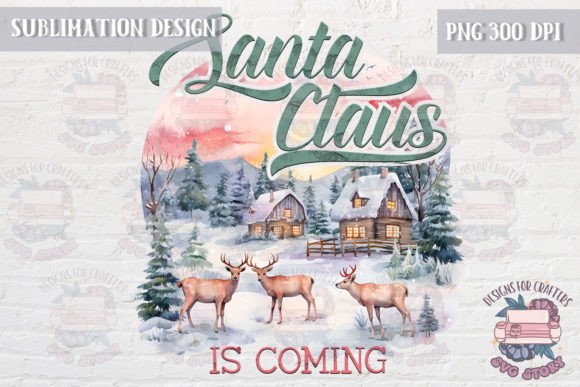 Santa is Coming Christmas PNG for Blog Illustrations