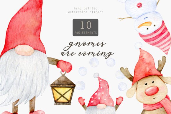 Watercolor Christmas Gnome, Deer Snowman: A Designer's Review