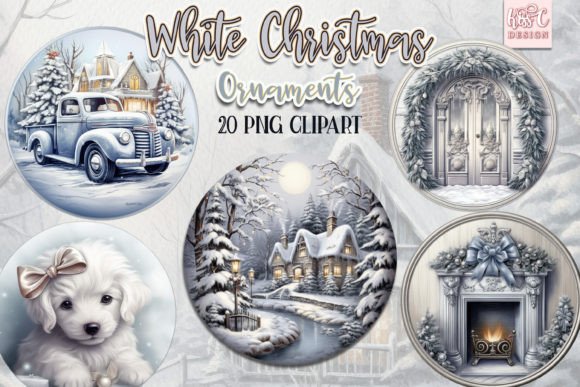 White Christmas Ornaments Illustration Review for Brand Design